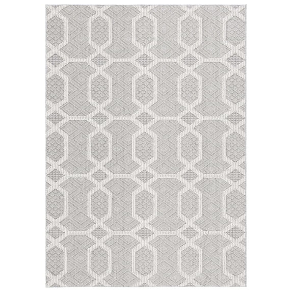 SAFAVIEH Global Guliana Geometric Area Rug, Grey/Ivory, 6'7" x 6'7" Square
