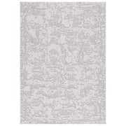 SAFAVIEH Global Herleva Abstract Indoor/Outdoor Area Rug, Grey/Light Grey, 5'3" x 7'6"