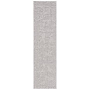 SAFAVIEH Global Herleva Abstract Indoor/Outdoor Runner Rug, Grey/Light Grey, 2'2" x 8'