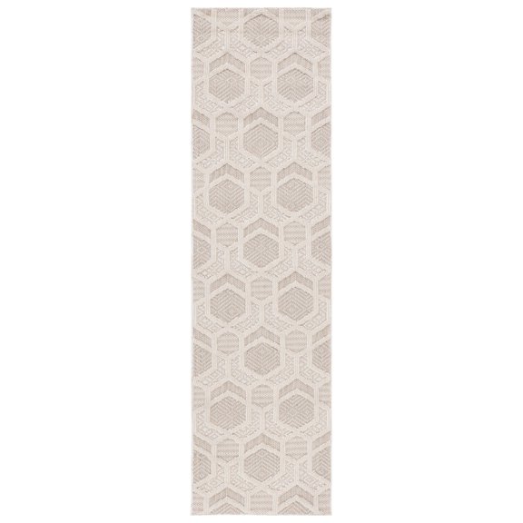 SAFAVIEH Global Jewell Geometric Runner Rug, Beige/Ivory, 2'2" x 8'