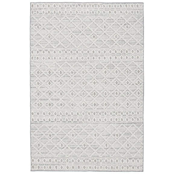 SAFAVIEH Global Karissa Diamond Indoor/Outdoor Area Rug, Grey/Ivory, 8' x 10'