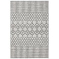 thumbnail image 1 of SAFAVIEH Global Loew Diamond Indoor/Outdoor Area Rug, Light Grey/Dark Grey, 4' x 6', 1 of 6