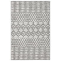 SAFAVIEH Global Loew Diamond Indoor/Outdoor Area Rug, Light Grey/Dark Grey, 8' x 10'