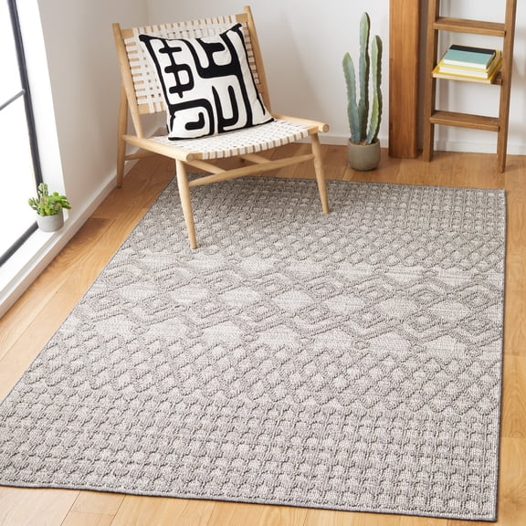 Safavieh Global Loew Diamond Indoor/Outdoor Area Rug, Light Gray/Dark Gray, 9' x 12'