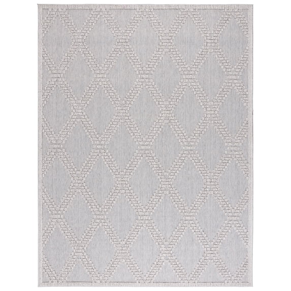 SAFAVIEH Global Michael Diamond Indoor/Outdoor Area Rug, Grey/Light Grey, 11' x 15'