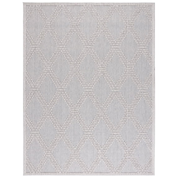 SAFAVIEH Global Michael Diamond Indoor/Outdoor Area Rug, Grey/Light Grey, 8' x 10'
