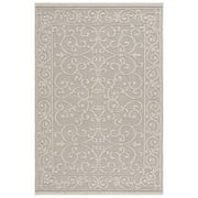 SAFAVIEH Global Paskal Botanical Indoor/Outdoor Area Rug, Beige/Light Beige, 8' x 10'