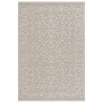 SAFAVIEH Global Paskal Botanical Indoor/Outdoor Area Rug, Beige/Light Beige, 8' x 10'