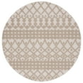 thumbnail image 1 of SAFAVIEH Global Regina Diamond Indoor/Outdoor Area Rug, Beige/Brown, 6'7" x 6'7" Round, 1 of 10