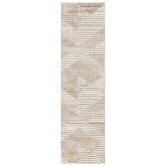 SAFAVIEH Global Rorie Abstract Runner Rug, Beige/Ivory, 2'2" x 8'