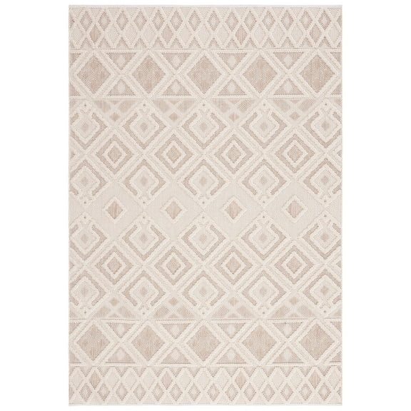 SAFAVIEH Global Saffron Diamond Area Rug, Beige/Ivory, 4' x 6'