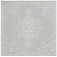 thumbnail image 1 of SAFAVIEH Global Vernon Abstract Indoor/Outdoor Area Rug, Grey/Ivory, 6'7" x 6'7" Square, 1 of 9