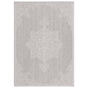 SAFAVIEH Global Vernon Abstract Indoor/Outdoor Area Rug, Grey/Ivory, 8' x 10'