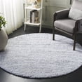 thumbnail image 1 of Safavieh Glory Maksim Abstract Shag Area Rug, Ivory/Light Blue, 6' x 6' Round, 1 of 10