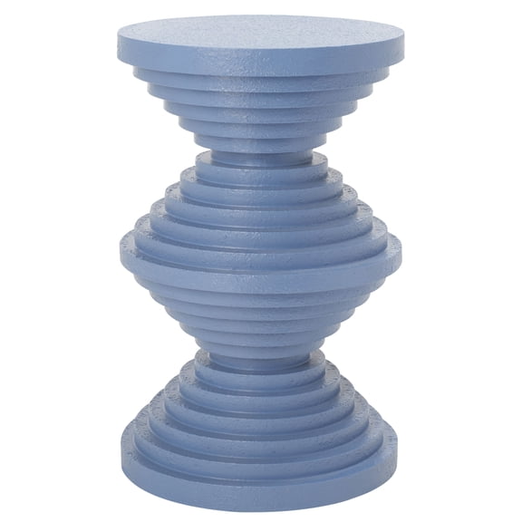 SAFAVIEH Glynn Modern Style Periwinkle Round End Table (11.8 in. W x 11.8 in. D x 18.5 in. H)
