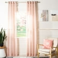 thumbnail image 1 of SAFAVIEH Gracie Grommet Curtain Window Panel, 52" x 96", Pink, 1 of 4