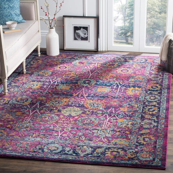 Safavieh Granada Katee Oriental Area Rug, Fuchsia/Multi, 6'7" x 6'7" Square