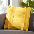 thumbnail image 1 of SAFAVIEH Grema Solid Overcut Lumbar Pillow, 12" x 36", Yellow, 1 of 4