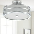 thumbnail image 1 of SAFAVIEH Greta 3 Light 15.75 in. Dia. Veil Semi Flush, Chrome, 1 of 7