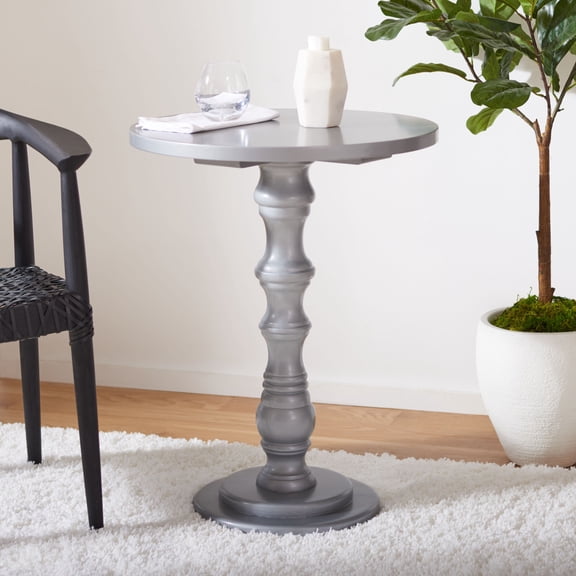 SAFAVIEH Greta Round Top Accent Table Silver
