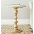thumbnail image 1 of SAFAVIEH Greta Solid Casual Round Top Accent Table, Gold, 1 of 4