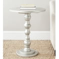 thumbnail image 1 of SAFAVIEH Greta Solid Casual Round Top Accent Table, Silver, 1 of 4