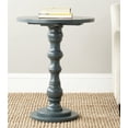 thumbnail image 1 of SAFAVIEH Greta Solid Casual Round Top Accent Table, Steel Teal, 1 of 4