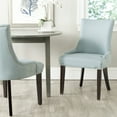 thumbnail image 1 of SAFAVIEH Gretchen 20''H Side Chair Set of 2 Silver Nail Head, Light Blue, 1 of 7