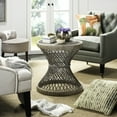 thumbnail image 1 of SAFAVIEH Grimson Round Small Bowed Wicker Accent Table, Grey, 1 of 6