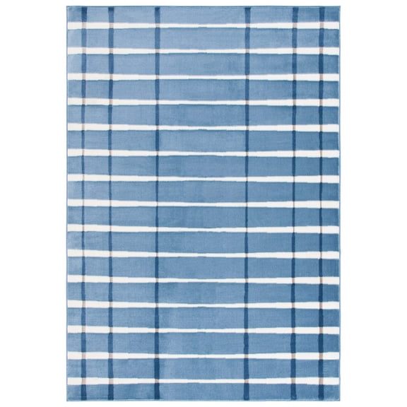 SAFAVIEH Groove Alaina Geometric Striped Area Rug, Blue/Ivory, 4' x 6'