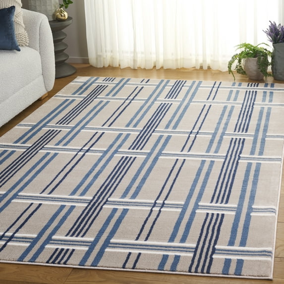 Safavieh Groove Alexa Geometric Area Rug, Beige/Blue, 5'3" x 7'6"