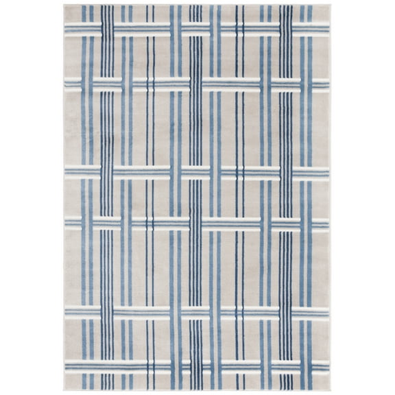 SAFAVIEH Groove Alexa Geometric Area Rug, Beige/Blue, 8' x 10'
