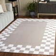 thumbnail image 1 of Safavieh Groove Eglantine Checkered Area Rug, Beige/Ivory, 5'3" x 7'6", 1 of 11