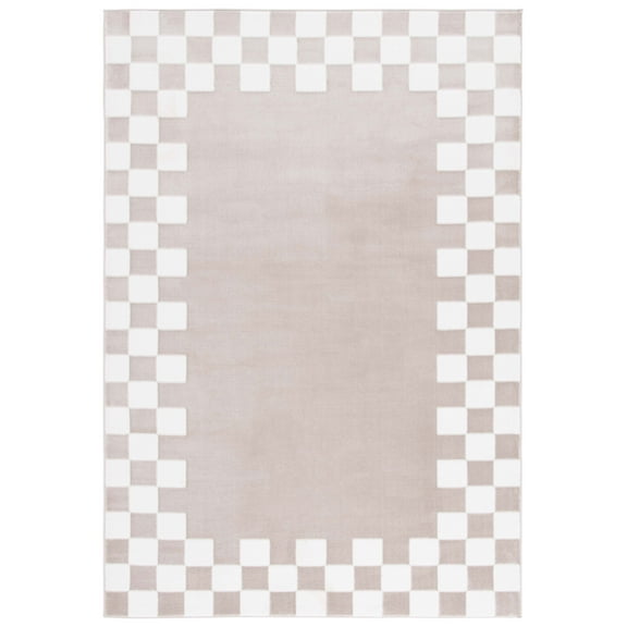 SAFAVIEH Groove Eglantine Checkered Area Rug, Beige/Ivory, 8' x 10'