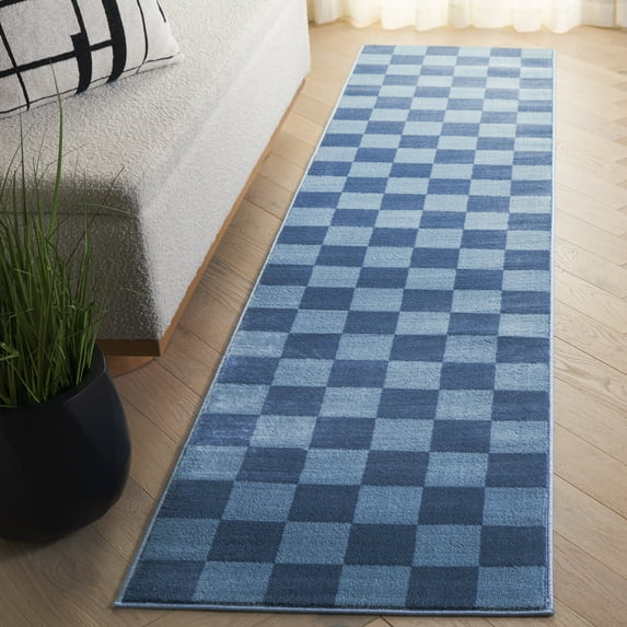 Safavieh Groove Ernesto Checkered Area Rug, Blue/Light Blue, 5'3" x 7'6"