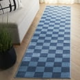thumbnail image 1 of Safavieh Groove Ernesto Checkered Area Rug, Blue/Light Blue, 6'7" x 6'7" Square, 1 of 11