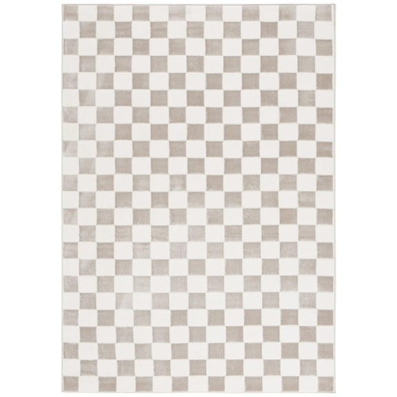 SAFAVIEH Groove Ernesto Checkered Area Rug, Ivory/Beige, 8' x 10'
