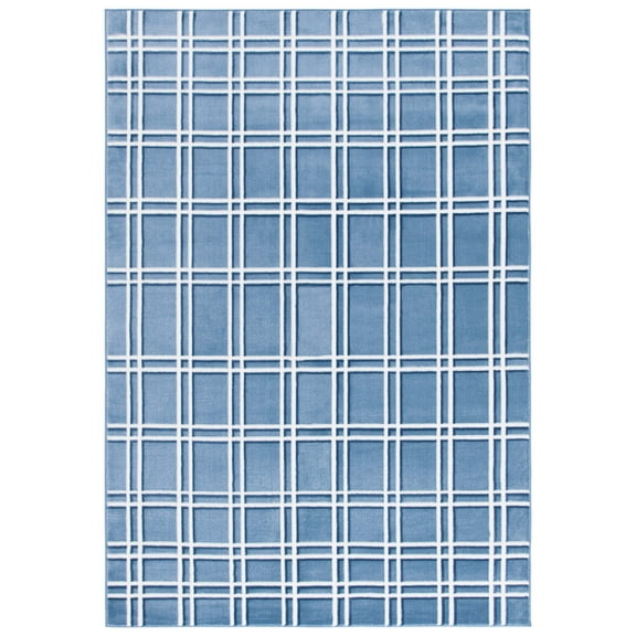 SAFAVIEH Groove Knot Geometric Area Rug, Blue/Ivory, 8' x 10'