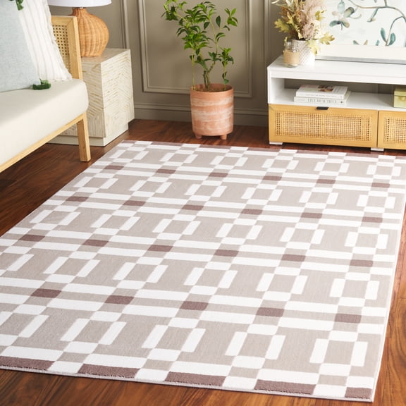 Safavieh Groove Peyton Geometric Area Rug, Ivory/Beige, 6'7" x 6'7" Square