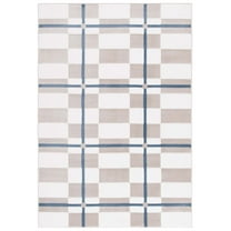 SAFAVIEH Groove Sam Geometric Area Rug, Ivory/Blue, 8' x 10'