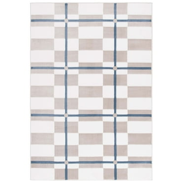 SAFAVIEH Groove Sam Geometric Area Rug, Ivory/Blue, 8' x 10'