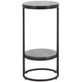 thumbnail image 1 of SAFAVIEH Gunther 28" Round End Table, Marquine Black Marble/Black, 1 of 9
