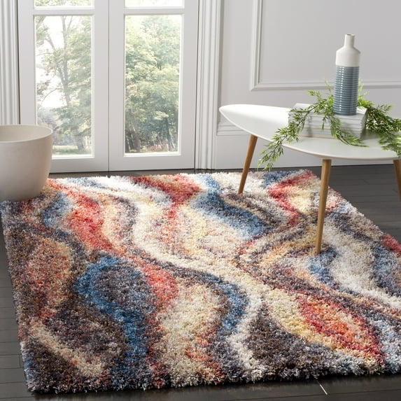 Safavieh Gypsy Luigi Abstract Area Rug, Rust/Blue, 8' x 8' Square
