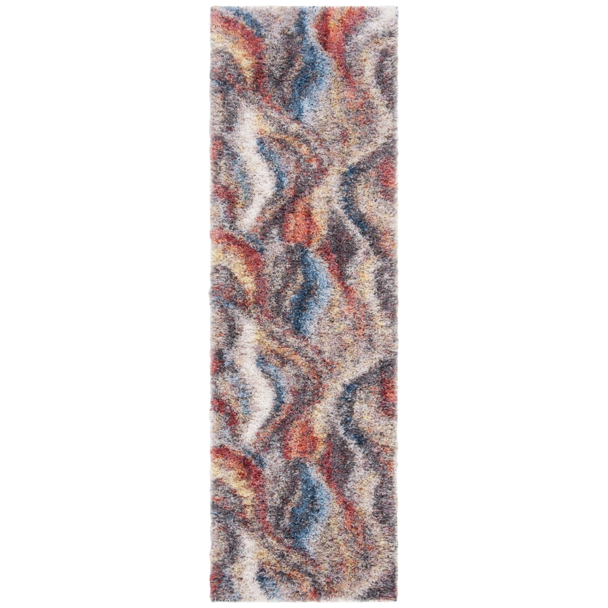 SAFAVIEH Gypsy Luigi Abstract Runner Rug, Rust/Blue, 2'3" x 12 ...