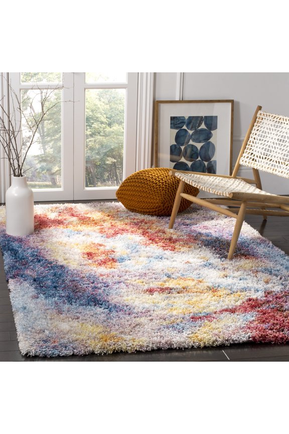 Gypsy Ulric Abstract Area Rug, Rust/Ivory, 3' x 5'