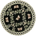 thumbnail image 1 of SAFAVIEH Chelsea Lara Bordered Wool Area Rug, Black, 4' x 4' Round, 1 of 10