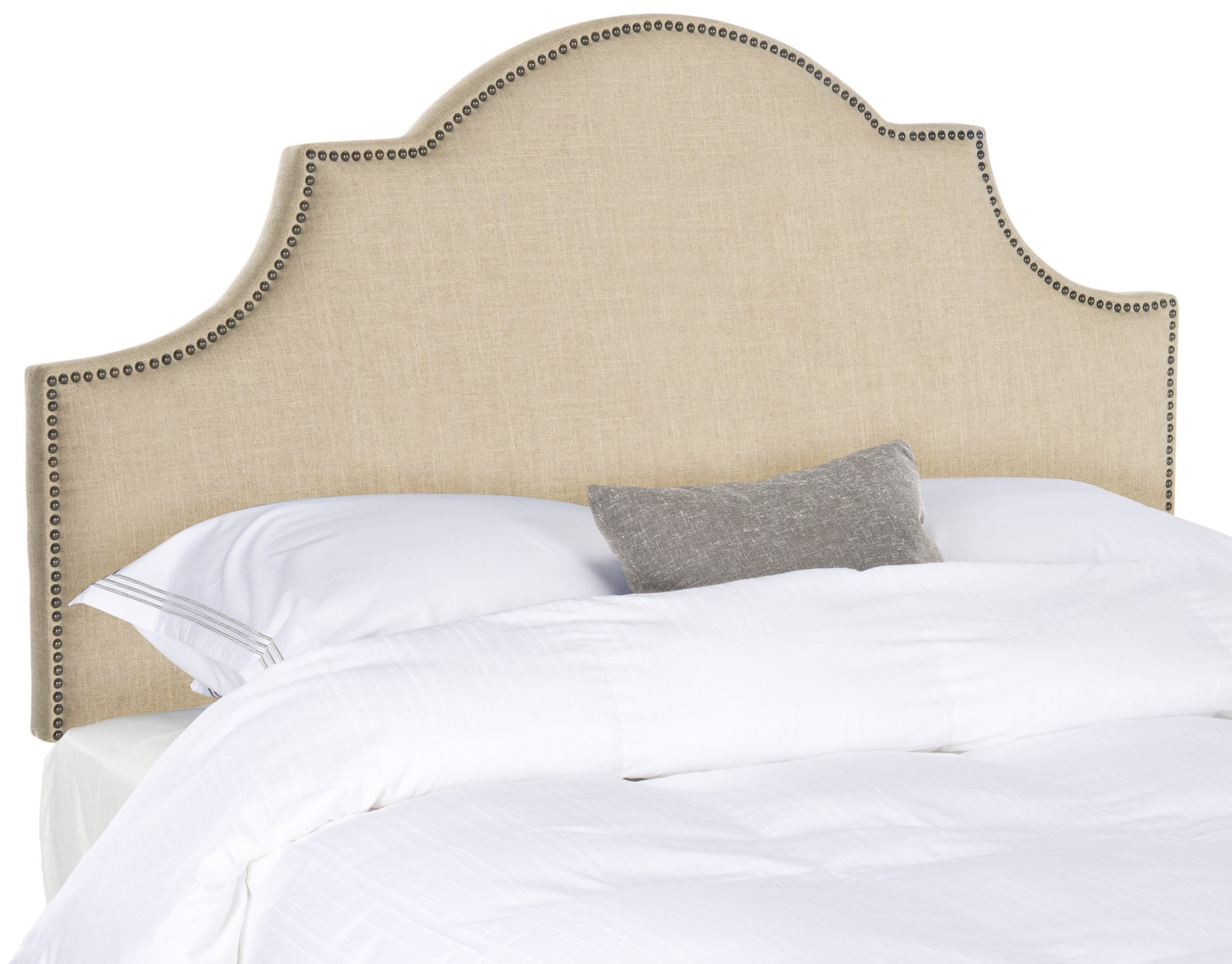 SAFAVIEH Hallmar Classic Elegant Upholstered Headboard, King, Hemp