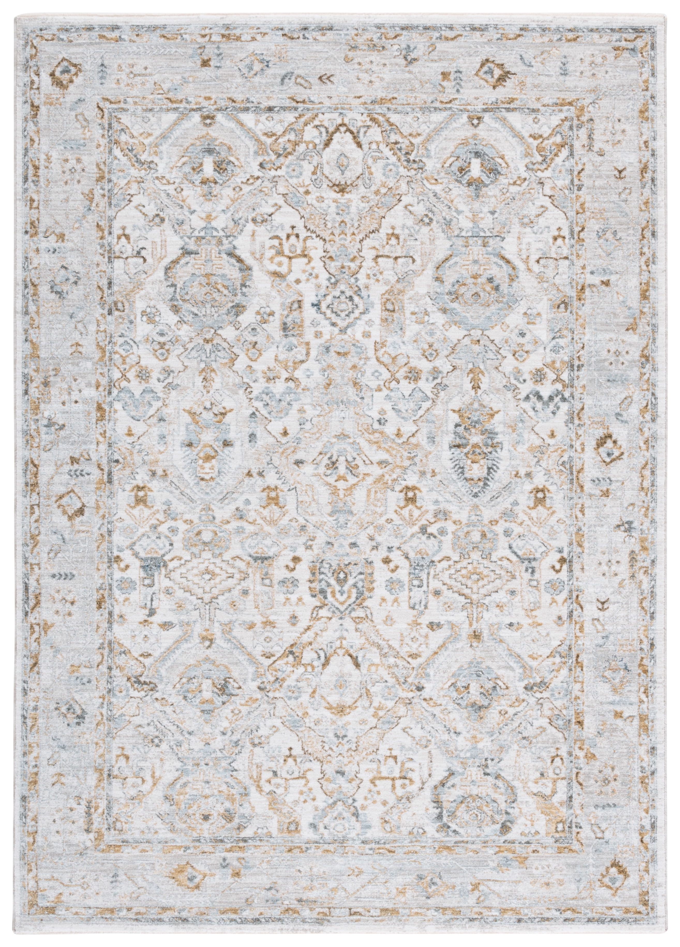 Hamilton Gray and Beige 4' x 6' Hand-knotted Wool Rug