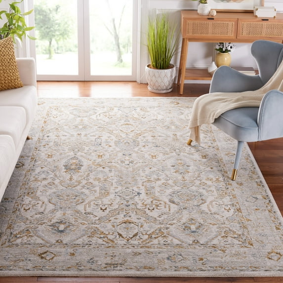 Safavieh Hamilton Leo Oriental Polyester Area Rug, Gray/Blue, 8' x 10'