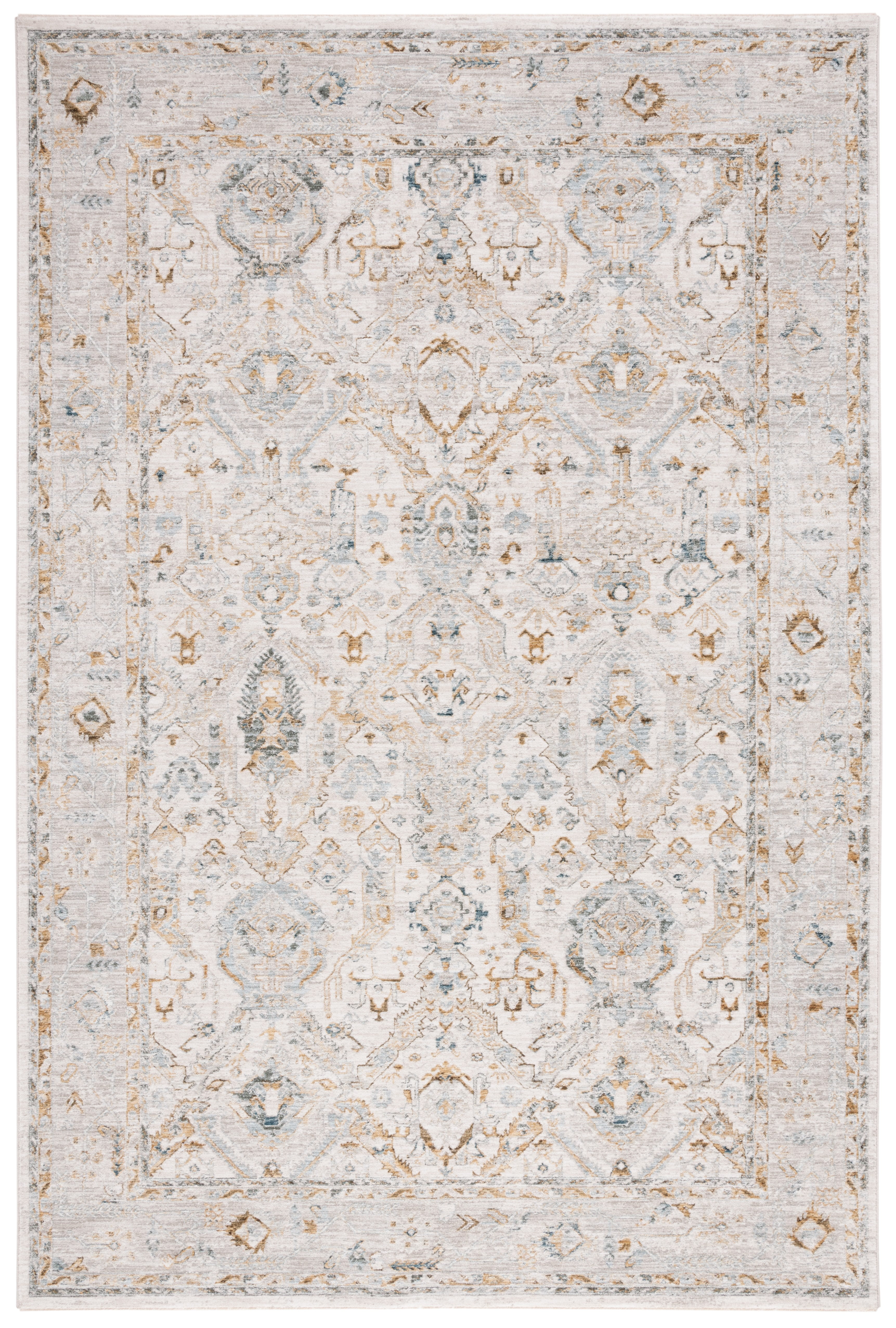Gray Synthetic Stain-Resistant 54" x 16" Area Rug
